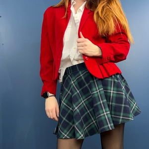 70s Vintage Bright Red Coat